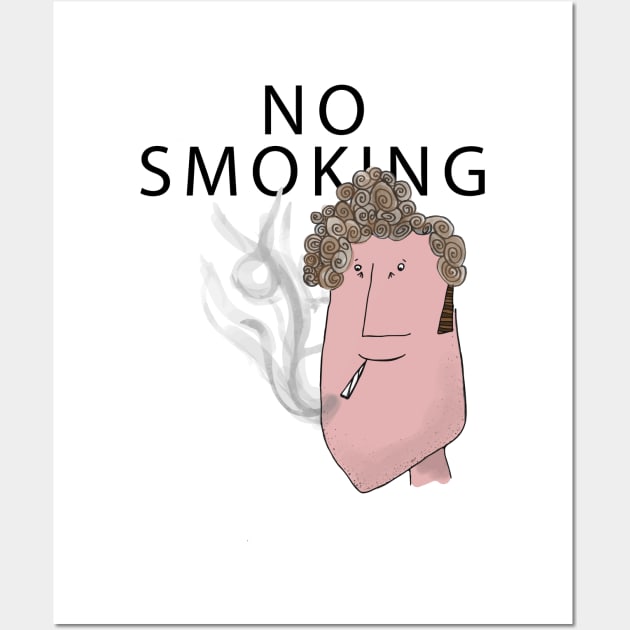 NO SMOKING MAN Wall Art by SerenaImpro